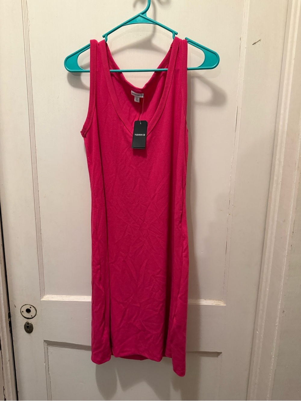 torrid Hot Pink Sleeveless Midi Tank Dress